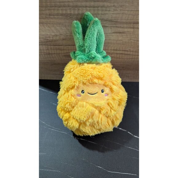 Squishable 11-Inch Pineapple Plush Yellow & Green Smiling Fruit Plushie Cute Hug - Picture 4 of 7